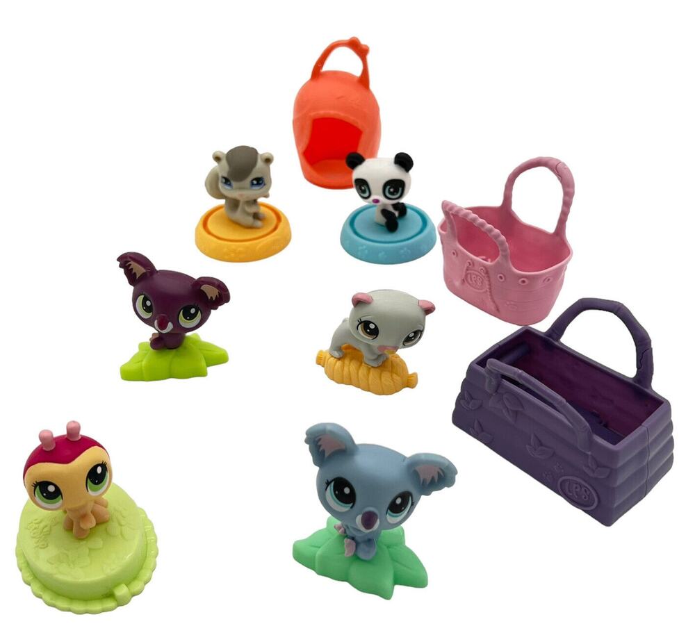 McDonalds Happy Meal Toys Littlest Pet Shop Lot LPS 9 Pieces Figures Accessories